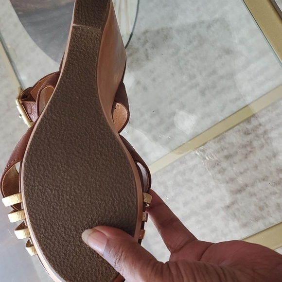 Steve Madden turnpike wedge heel leather size 7.5  new - Picture 7 of 9